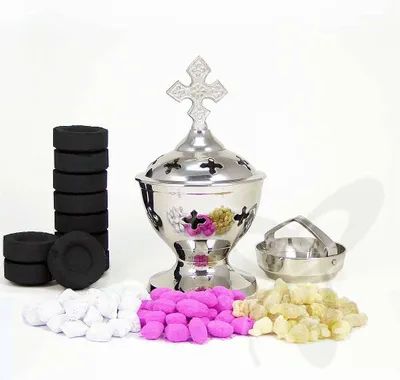 Produktbild von 2927 Stand-Weihrauch-Gefäß Messing Handarbeit Räucherset Geschenk