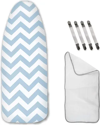 Immagine prodotto di Copriasse da stiro riijk in cotone blu da tendere con imbottitura speciale per una stiratura facile – universale