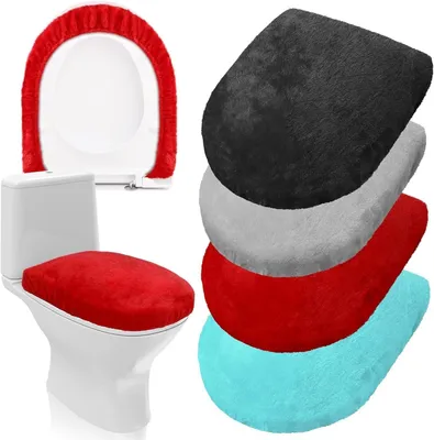 Productafbeelding van Zachte Fluwelen Toiletdekselhoes voor Standaard Toiletbrillen
