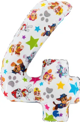 Produktbild von Star Nummer 4 Folienballon 66 cm