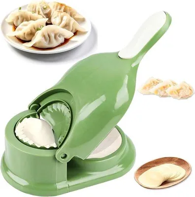 Produktbild von Famanu 2-in-1 Küchenhelfer für die schnelle Zubereitung von Dumplings und Ravioli - Weiß