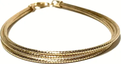 Produktbild von Armband 925/- vergoldet u diamantiert 3reihig 19 cm Armreif