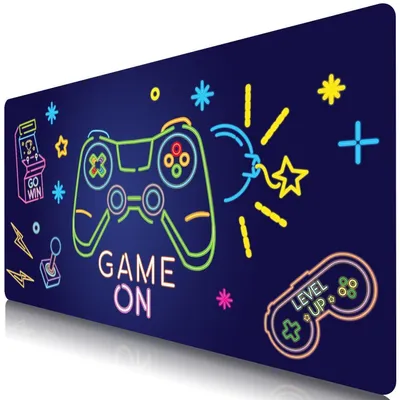 Produktbild von XXXL Mauspad 1200x600 mm Gaming Mauspad mit genähten Kanten, rutschfest, wasserdicht, Gummibasis, gemustert