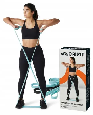 Produktbild von Crivit Widerstandsbänder Fitness Set für Training und Fitness