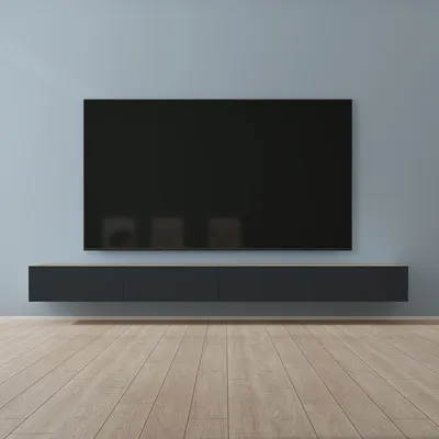 Produktbild von Mai & Mai Fernsehschrank Verdeckter Griff mit Soft-Close Lowboard Hängeschrank für Wohnzimmer in Kerneiche + Matt Anthrazit BTH: 320x40,2x30 cm Fernsehschrank02
