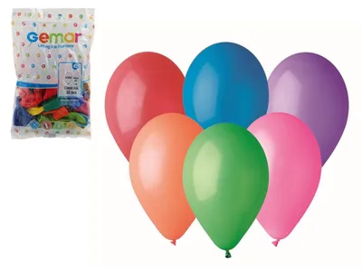 Zdjęcie produktu dla Balony foliowe, 13 cali (33 cm), 50 sztuk w opakowaniu, idealne na karnawał