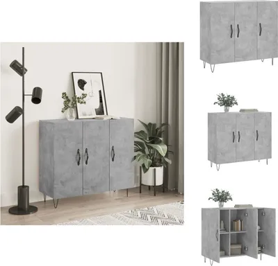 Produktbild von vidaXL Sideboard Betongrau 90x34x80 cm Holzwerkstoff -  Sideboards