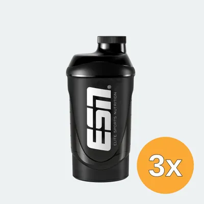 Produktbild von 3 x ESN Shaker, schwarz, transparent, 600 ml (1 Stück)