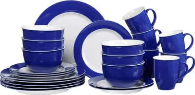 Produktbild von Ritzenhoff & Breker Kombiservice Tafelservice Tischservice 24 tlg Porzellan Blau