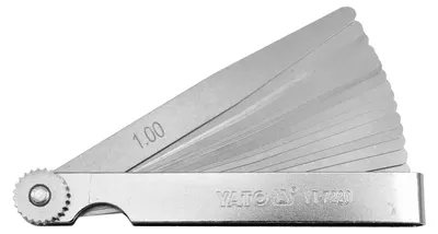 Produktbild von Yato YT-7220, Edelstahl, 0.04,0.05,0.06,0.07,0.08,0.09,0.1,0.15,0.2,0.25,0.3,0.4,0.5,0.75,1 mm, Edelstahl, 17 Stück(e), 100 mm