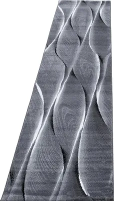 Zdjęcie produktu dla Dywan bieżnik do salonu, czarny, 80x300 cm, wzór ombre