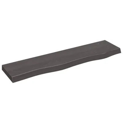 Image de Étagère murale vidaXL, brun foncé, 80 x 20 x 4 cm, bois massif de chêne traité