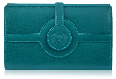 Produktbild von Damenleder Portemonnaie grün großes genarbtes Leder RFID-Schutz Paolo Peruzzi T-134-GR