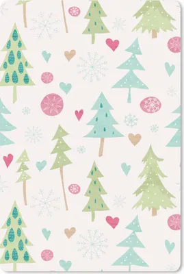 Produktbild von MuchoWow® Mauspad Mousepad Winter - Wald - Muster - Schnee - Pastell 40x60 cm - Mousepads - Maus Mat - Pad - Mausunterlage - Schreibtisch Accesoire
