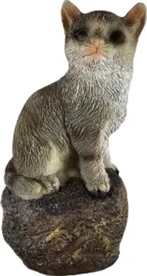 Produktbild von Katze Graue Figur Gartenfigur 11 cm hoch