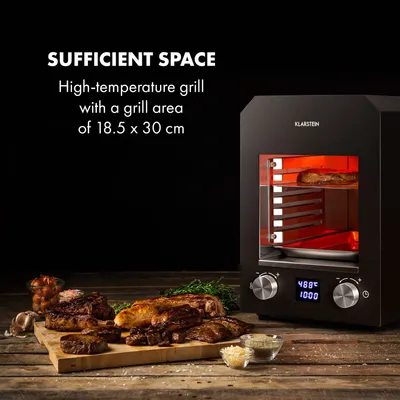 Obrázek produktu pro Klarstein Hannibal - gril, 2200 W, 200-850 ° C, plocha 18,5 x 30 cm, LED, černý