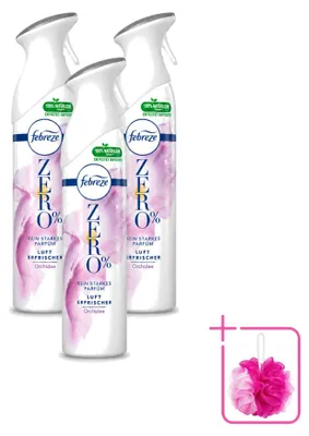 Obrázek produktu pro 3 x osvěžovač vzduchu Febreze Zero % - vůně orchideje - 300 ml - balení po 3 kusech