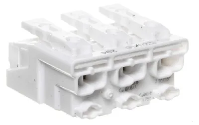 Imagen del producto de Wago 294-4003, color blanco, policarbonato (PC), 24 A, 30 mm, 27,3 mm, 17 mm