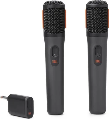 Produktbild von JBL PartyBox, digitales kabelloses Mikrofon-Set, 2 Stück, schwarz