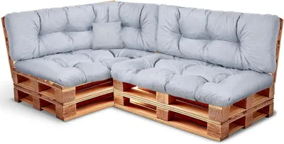 Produktbild von Best Wool palettenkissen set, wetterfest & wasserdicht – hellgrau (2×120x40, 2×120x80, 60x40, 40x40 cm)