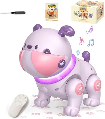 Produktbild von Roboterhund-Spielzeug für Kinder, ferngesteuerter Roboter-Hundewelpe mit Tanz- und Musikaufnahmefunktion, Geschenk für Kleinkinder, Jungen und Mädchen