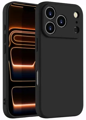 Produktbild von Hülle für iPhone 17 Pro Max, Slim Liquid Silikon Gel Gummi Stoßfest Schutzhülle Schwarz