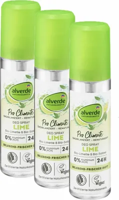 Zdjęcie produktu dla 3 x alverde natural cosmetics - dezodorant w atomizerze - szałwia limonkowa (3 x 75 ml)