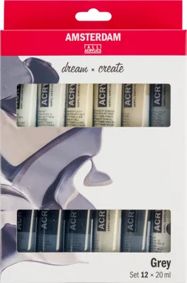 Produktbild von Sada akrylových farieb Amsterdam Standard Series v sivých tónoch | 12 x 20 ml