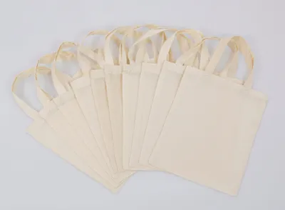 Produktbild von Betzold Kinder-Baumwolltaschen, 10 Stück, Farbe: natur