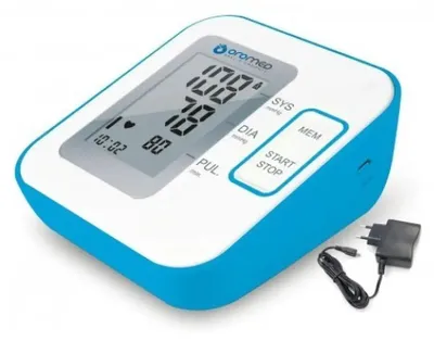 Zdjęcie produktu dla HI-TECH MEDICAL ORO-N3 COMPACT+ZASILACZ, Przedramię, Automatyczny, Niebieski, Biały, LCD, 22 - 40 cm, mmHg