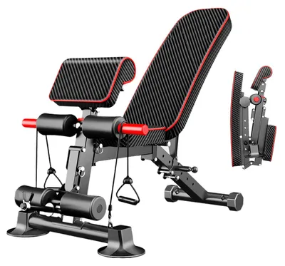 Produktbild von Fitnessbank, verstellbares Design, hohe Tragfähigkeit, schwarz