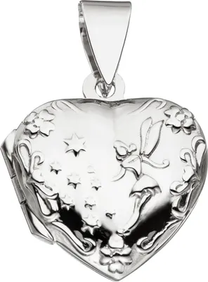 Produktbild von JOBO Medaillon Herz für 2 Fotos 925 Sterling Silber Anhänger zum Öffnen