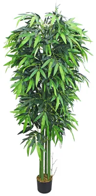 Immagine prodotto di Bambù Grand e Gigante Pianta Albero Artificiale Plastica con Legno Naturale 210cm Decovego