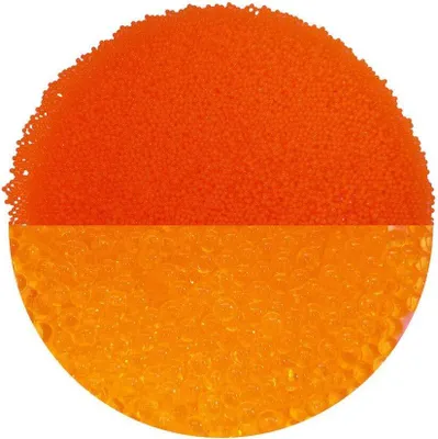 Produktbild von trendfinding 100 g Hydroperlen Deko Granulat, Korngröße 1,5-2 mm, Orange