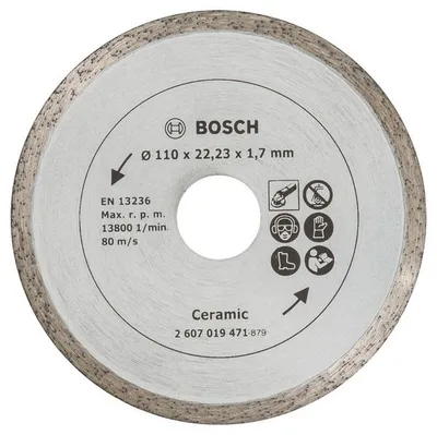 Produktbild von Diamanttrennscheibe für Fliesen, Durchmesser: 110 mm