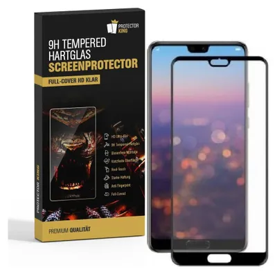 A product box for a screen protector is shown next to a smartphone with a screen protector applied.