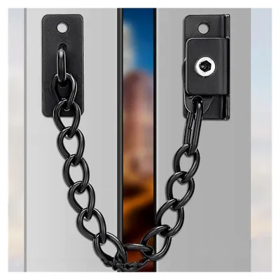 Produktbild von Türkettenschloss für Haustüren, Sicherheitskette gegen Diebstahl, 1 Stück Edelstahl-Bolzenkette für Türen und Fenster