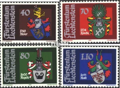 Produktbild von Briefmarken Liechtenstein 1981 Mi 766-769 (kompl.Ausg.) postfrisch Wappen