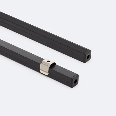 Produktbild von Aluminiumprofil Aufbau für LED Streifen bis 8 mm Schwarz 2 m Schwarz transluzent