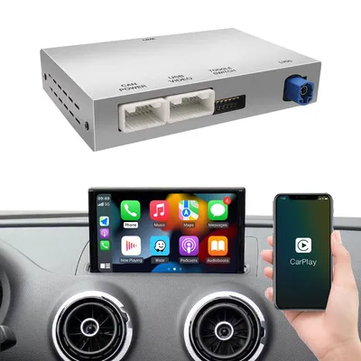 Produktbild von AUTOABC Wireless CarPlay & Android Auto Interface für Audi A3 8V / S3 & Audi Q2 GA (MIB1/MIB2, 2013–2020) – Plug & Play Decoderbox im OEM Look