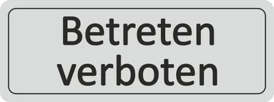 Produktbild von Türschild 'Betreten verboten' selbstklebend 45 x 120 mm