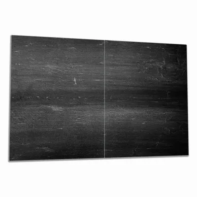 Produktbild von Wallario Herdabdeckplatte aus Glas, Größe 80 x 52 cm 2-teilig, Motiv Dunkler schwarzer Stein - Muster - Steinoptik