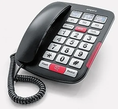 Produktbild von Emporia AMPLI40, Kabelgebundenes Mobilteil, Freisprecheinrichtung, Schwarz