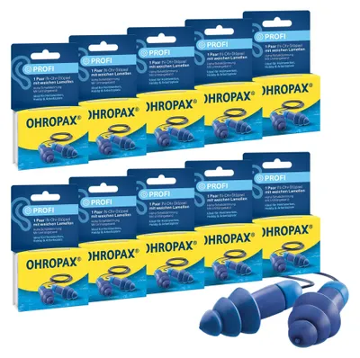 Produktbild von OHROPAX Profi Ohrstöpsel 10x1 Paar – Lärmschutz SNR 29 dB
