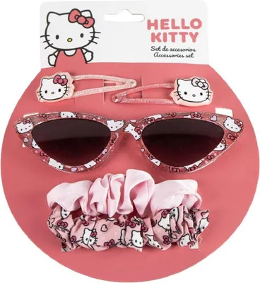 Immagine prodotto di Occhiali da sole per bambini Hello Kitty - Eleganti con accessori coordinati