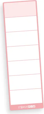 Produktbild von itenga 100x Ordneretikett ROSA Rückenetikett zum Aufkleben 6,0 x 19,0 cm aus Haftpapier