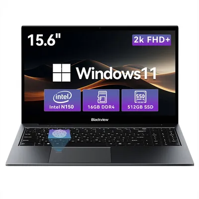 Produktbild von Blackview Laptop 15.6" FHD Display Acebook8, 12th Gen Intel Core N150 4x3.6Ghz, 16GB DDR4+512GB SSD, Windows 11 Notebook, Fingerprint/Face Unlock