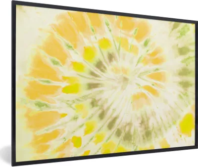 Produktbild von MuchoWow® Gerahmtes Poster Sommer - Gelb - Grün 90x60 cm - Poster mit Schwarzem Bilderrahmen Wandposter Rahmen Foto Bilder - Fotorahmen - Foto-Plakat