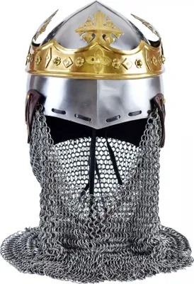 Produktbild von Helm von Robert Bruce, Mittelalter-Beckenhaube mit Brünne, 1,6 mm Stahl