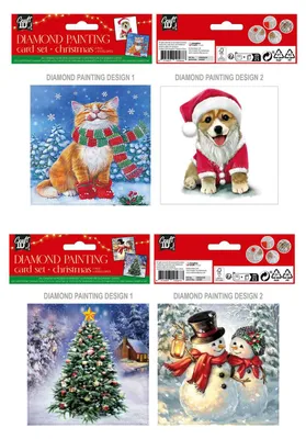 Image de Maak je eigen Kerstkaarten Diamond Painting, 2st.